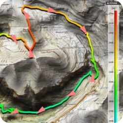 Analitza rutes amb gradient de color amb CompeGPS Land