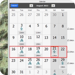 Organize your tracks and routes by date in CompeGPS Land