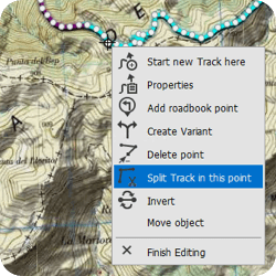 Edit itineraries with CompeGPS Land