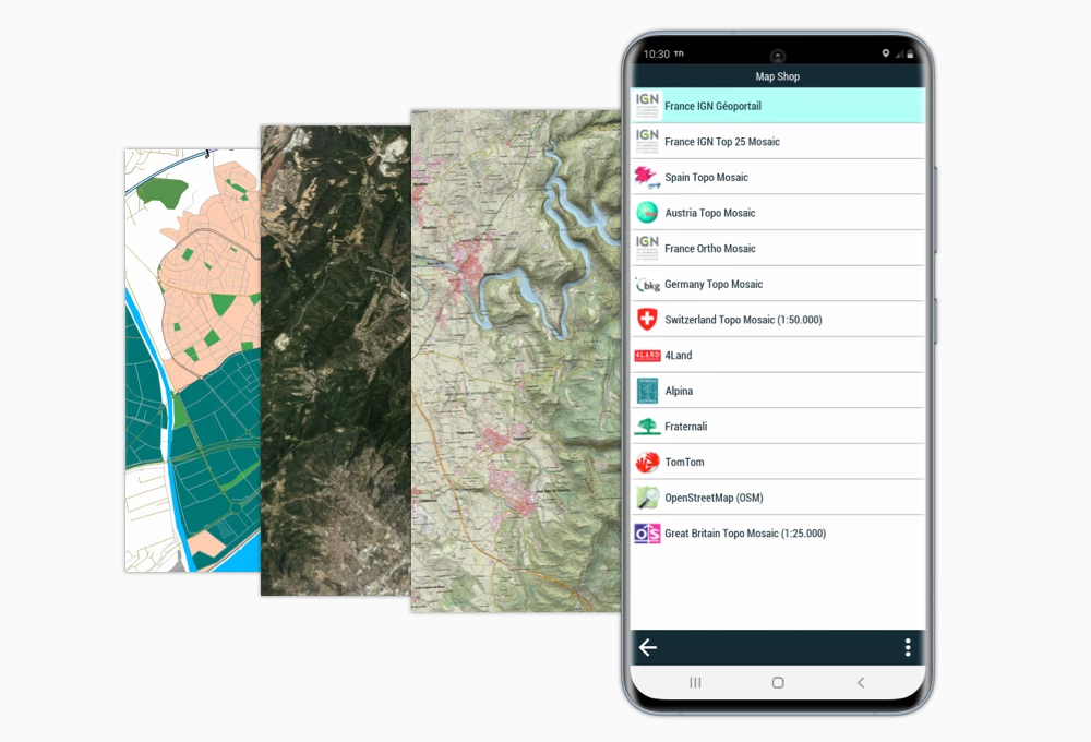 Скачивание карт через приложение GPS