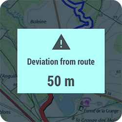 GPS navigation app with alarms