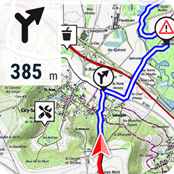 GPS navigator app with digital roadbook